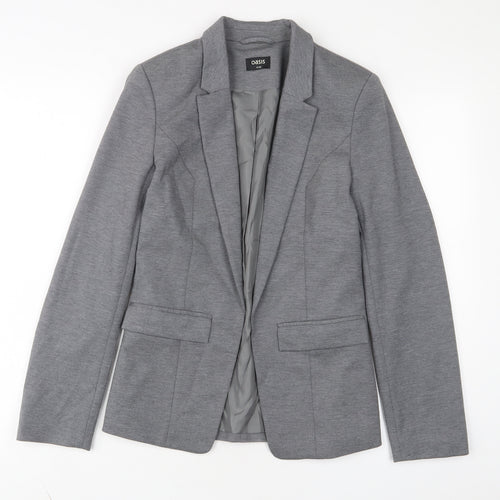 Oasis Womens Grey Jacket Blazer Size 6 - Open