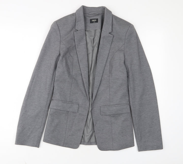 Oasis Womens Grey Jacket Blazer Size 6 - Open
