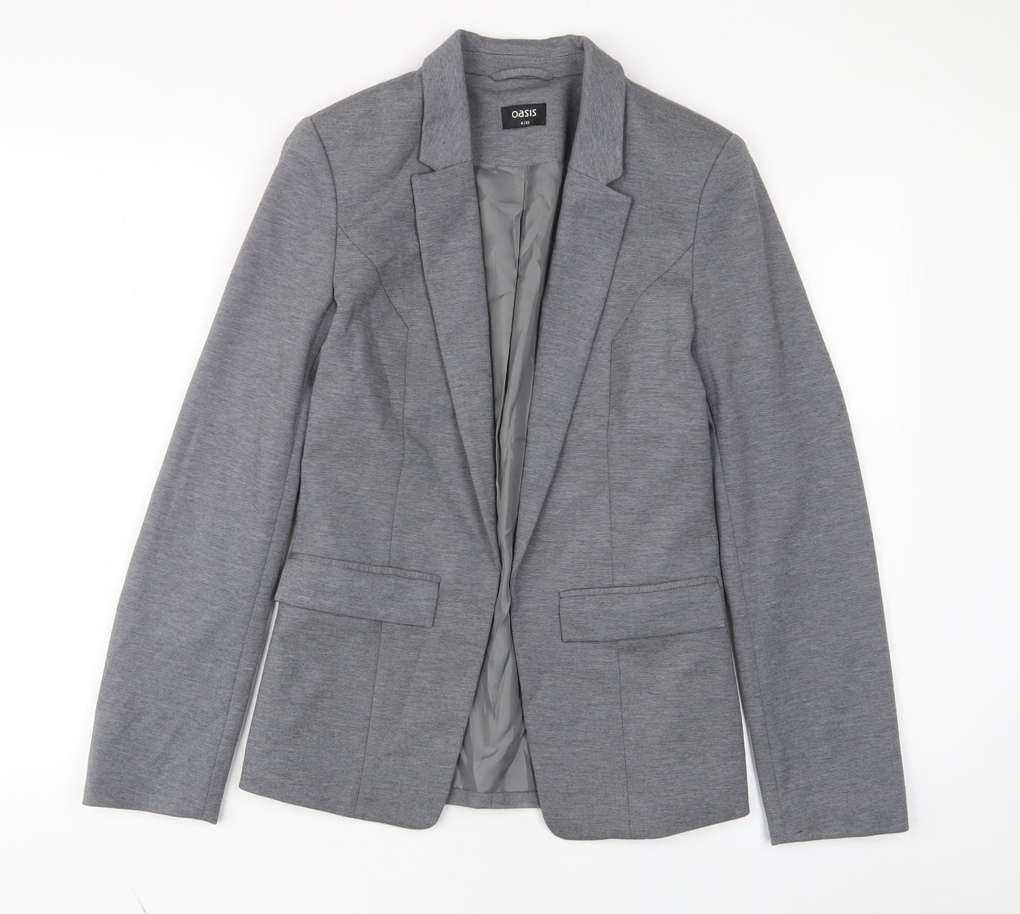Oasis Womens Grey Jacket Blazer Size 6 - Open
