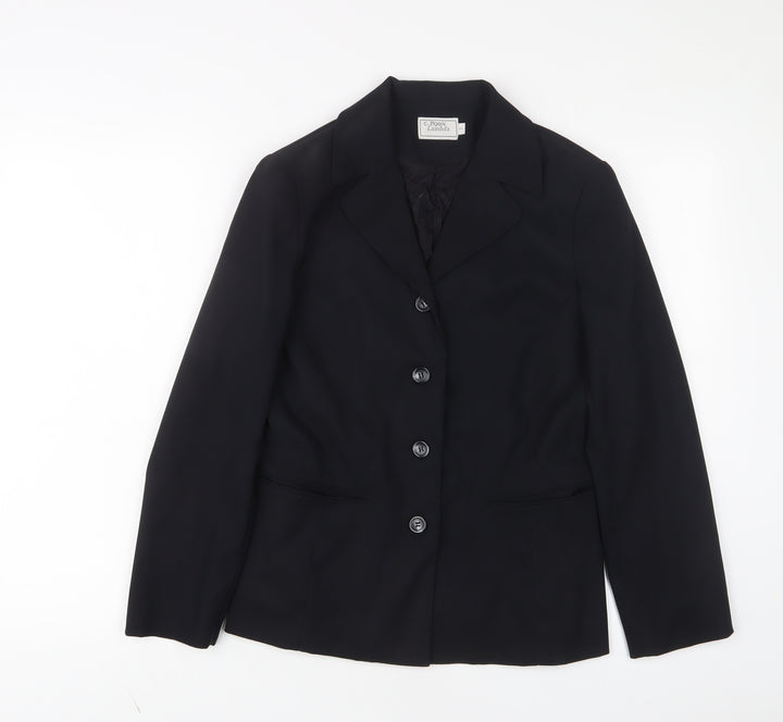 lambda Womens Black Jacket Blazer Size S Button
