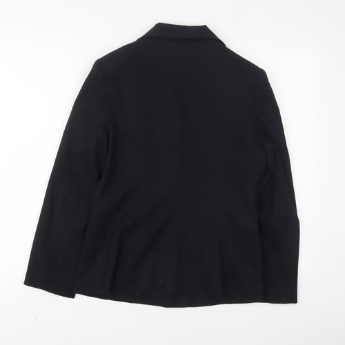 lambda Womens Black Jacket Blazer Size S Button