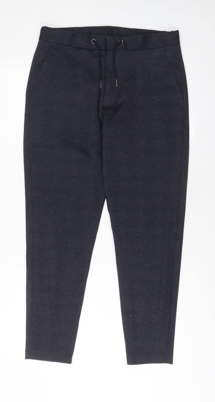 celio* Womens Blue Polyester Trousers Size S L30 in Regular Hook & Eye