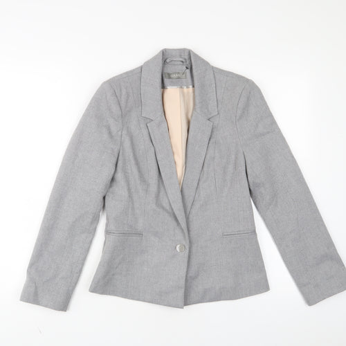 Oasis Womens Grey Jacket Blazer Size 8 Button