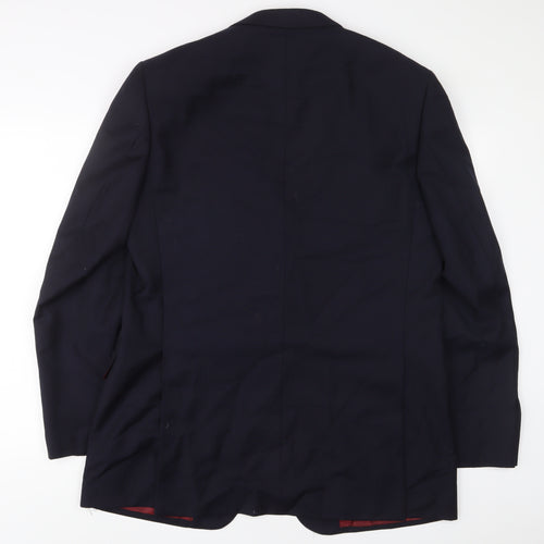 Marks and Spencer Mens Blue Wool Jacket Suit Jacket Size 42 Regular