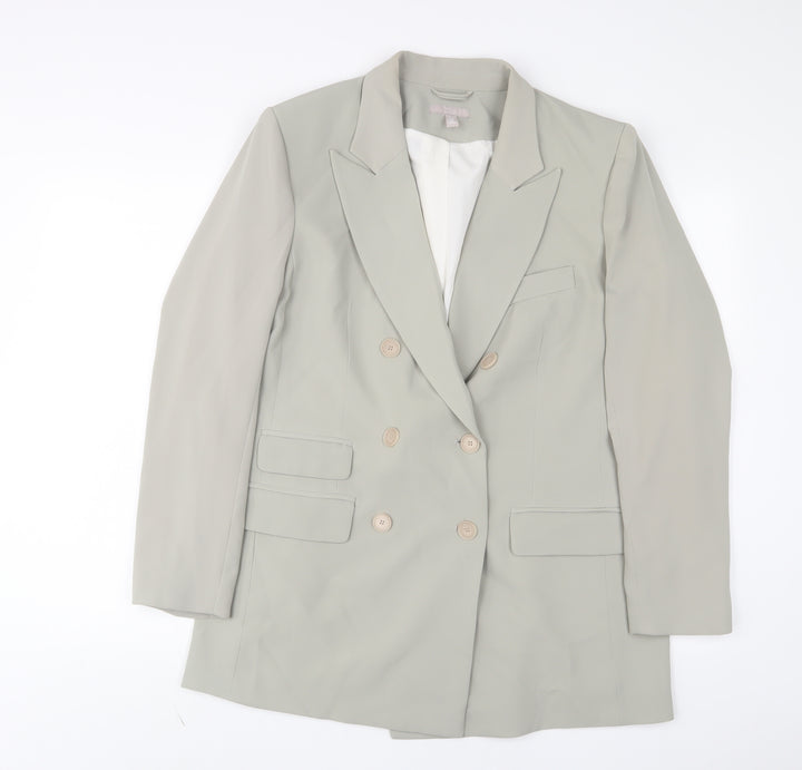 H&M Womens Green Jacket Blazer Size 16 Button