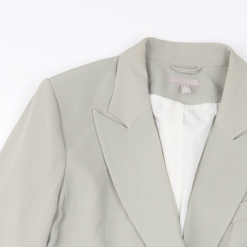 H&M Womens Green Jacket Blazer Size 16 Button