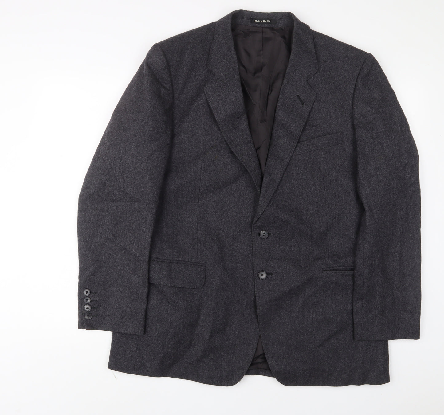 St Michael Mens Grey Wool Jacket Suit Jacket Size 42 Regular