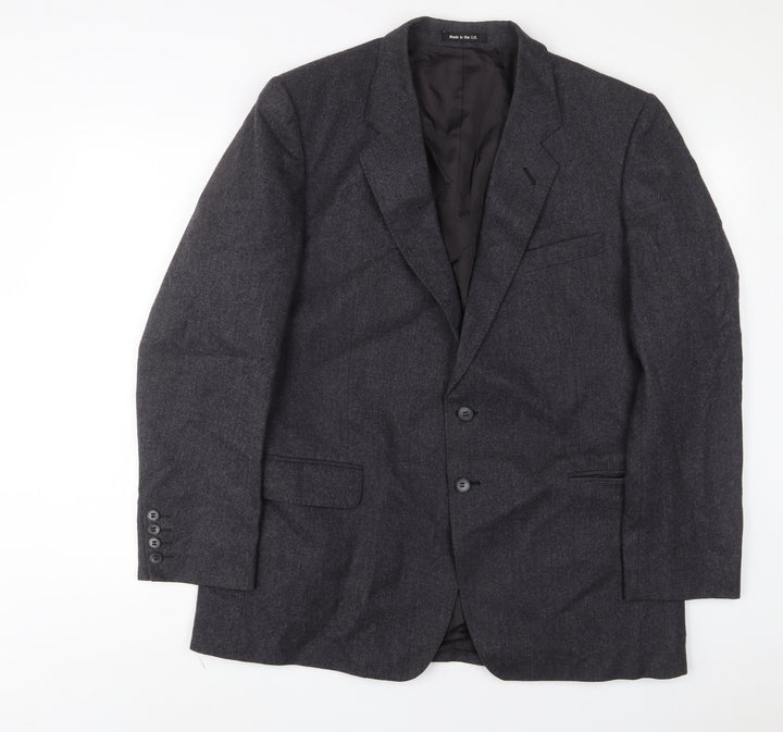 St Michael Mens Grey Wool Jacket Suit Jacket Size 42 Regular