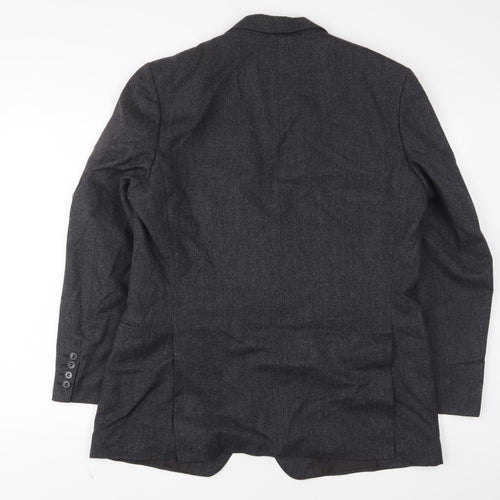 St Michael Mens Grey Wool Jacket Suit Jacket Size 42 Regular