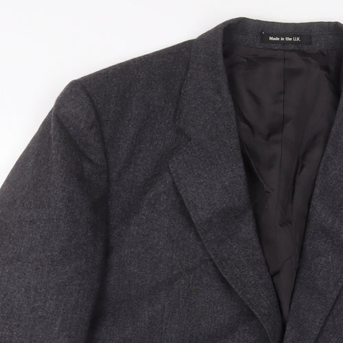 St Michael Mens Grey Wool Jacket Suit Jacket Size 42 Regular