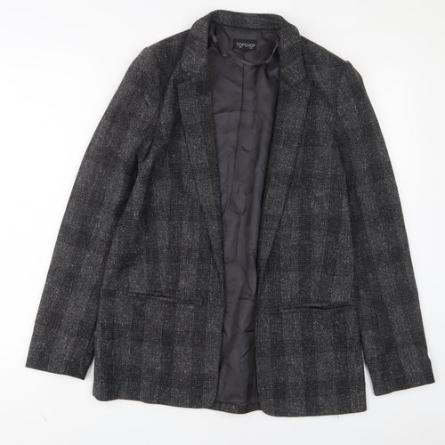 Topshop Womens Grey Jacket Blazer Size 8 - Open