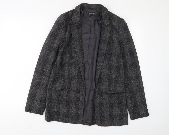 Topshop Womens Grey Jacket Blazer Size 8 - Open