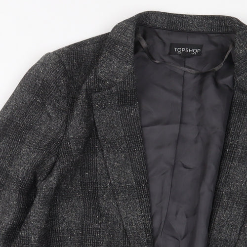 Topshop Womens Grey Jacket Blazer Size 8 - Open