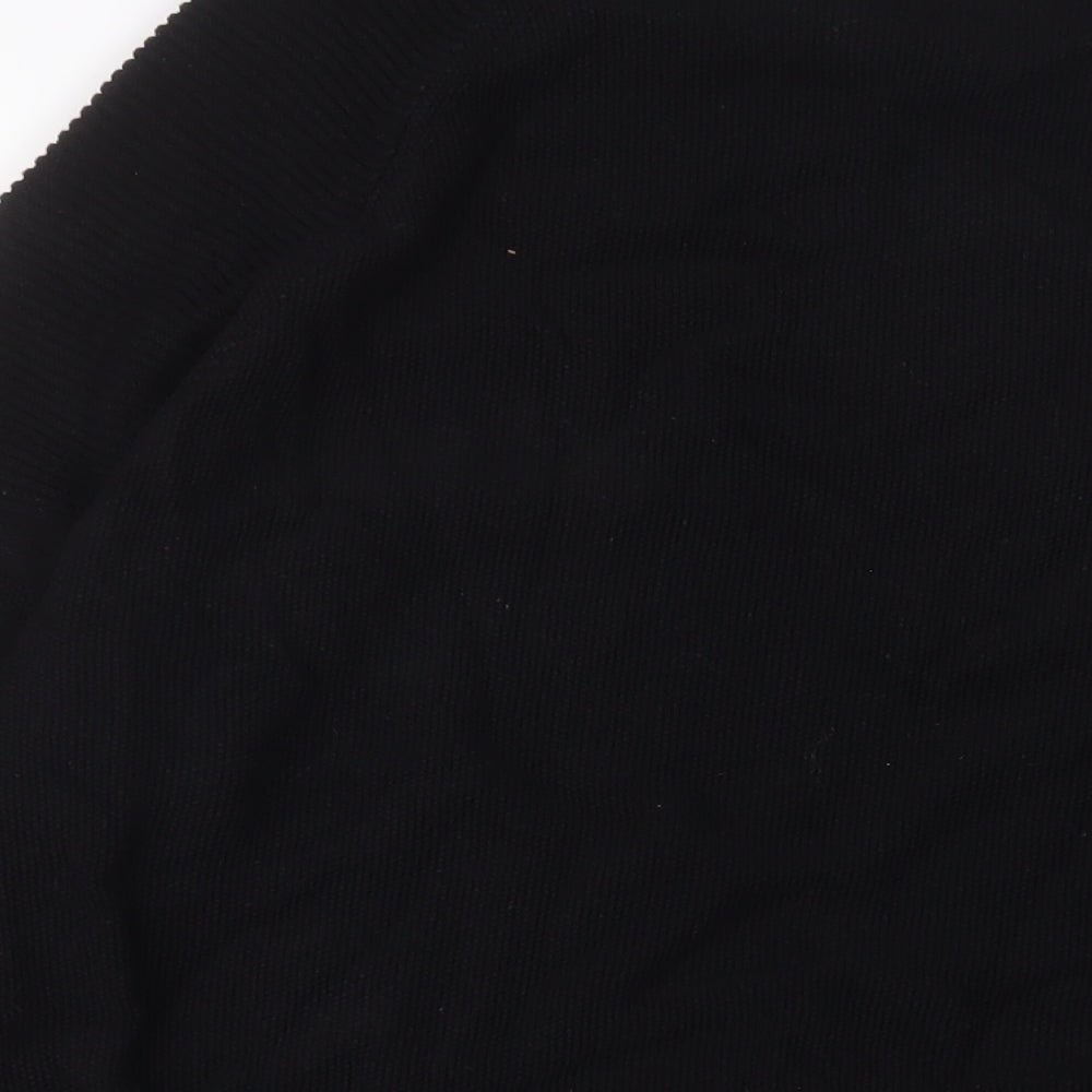 NEXT Mens Black Crew Neck Cotton Pullover Jumper Size 2XL Long Sleeve