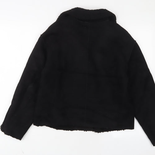 H&M Womens Black Jacket Size 10 Zip - Zip Pockets