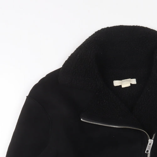 H&M Womens Black Jacket Size 10 Zip - Zip Pockets
