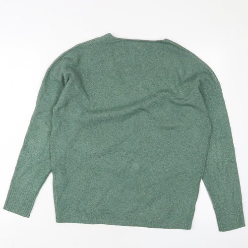 Only Womens Green V-Neck Polyester Pullover Jumper Size XS