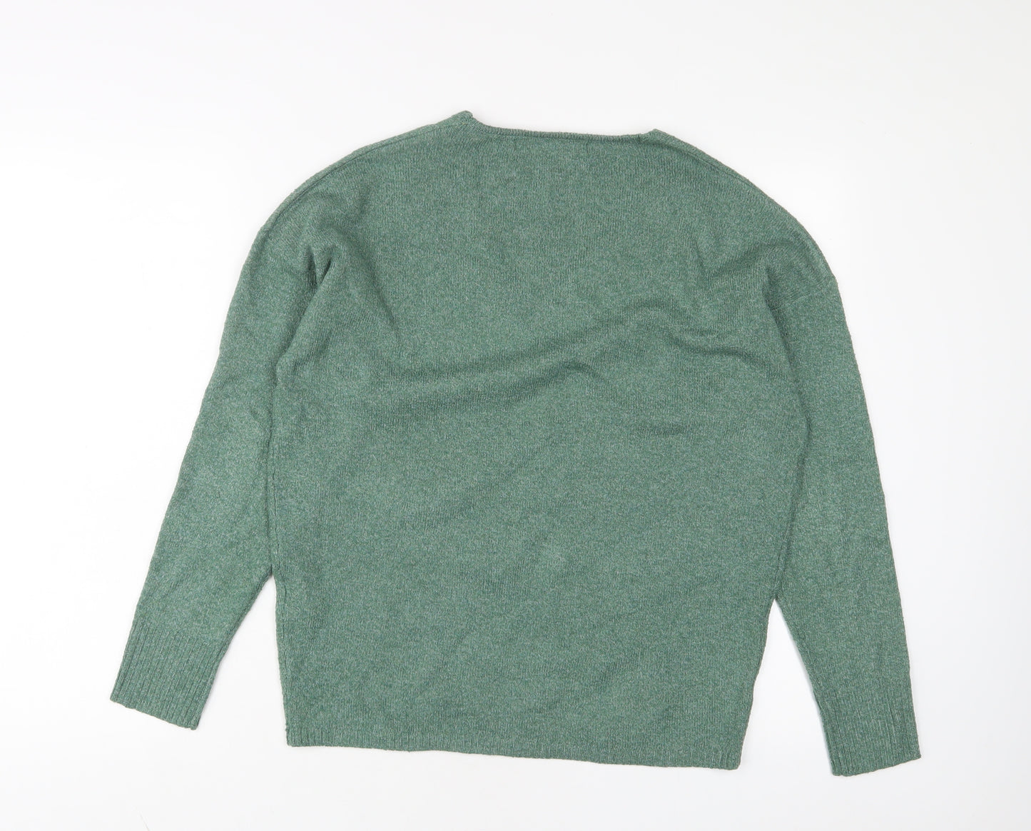 Only Womens Green V-Neck Polyester Pullover Jumper Size XS