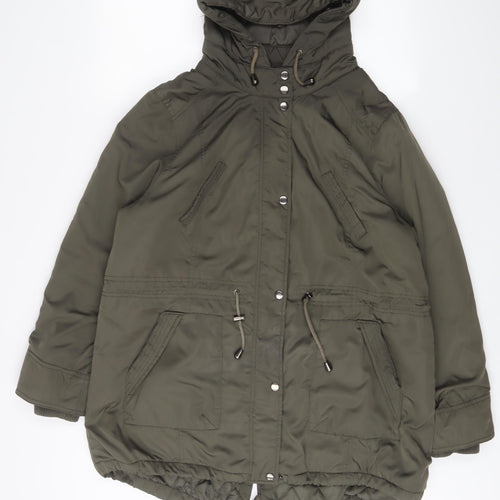 BHS Womens Green Jacket Coat Size 20 Zip