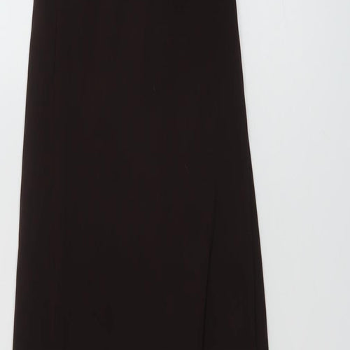 PRETTYLITTLETHING Womens Brown Polyester Bodycon Size 8 V-Neck Pullover