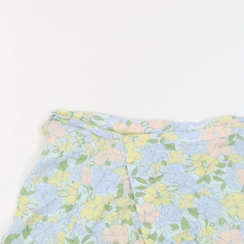 Motel Womens Multicoloured Floral Viscose Wrap Skirt Size S Tie