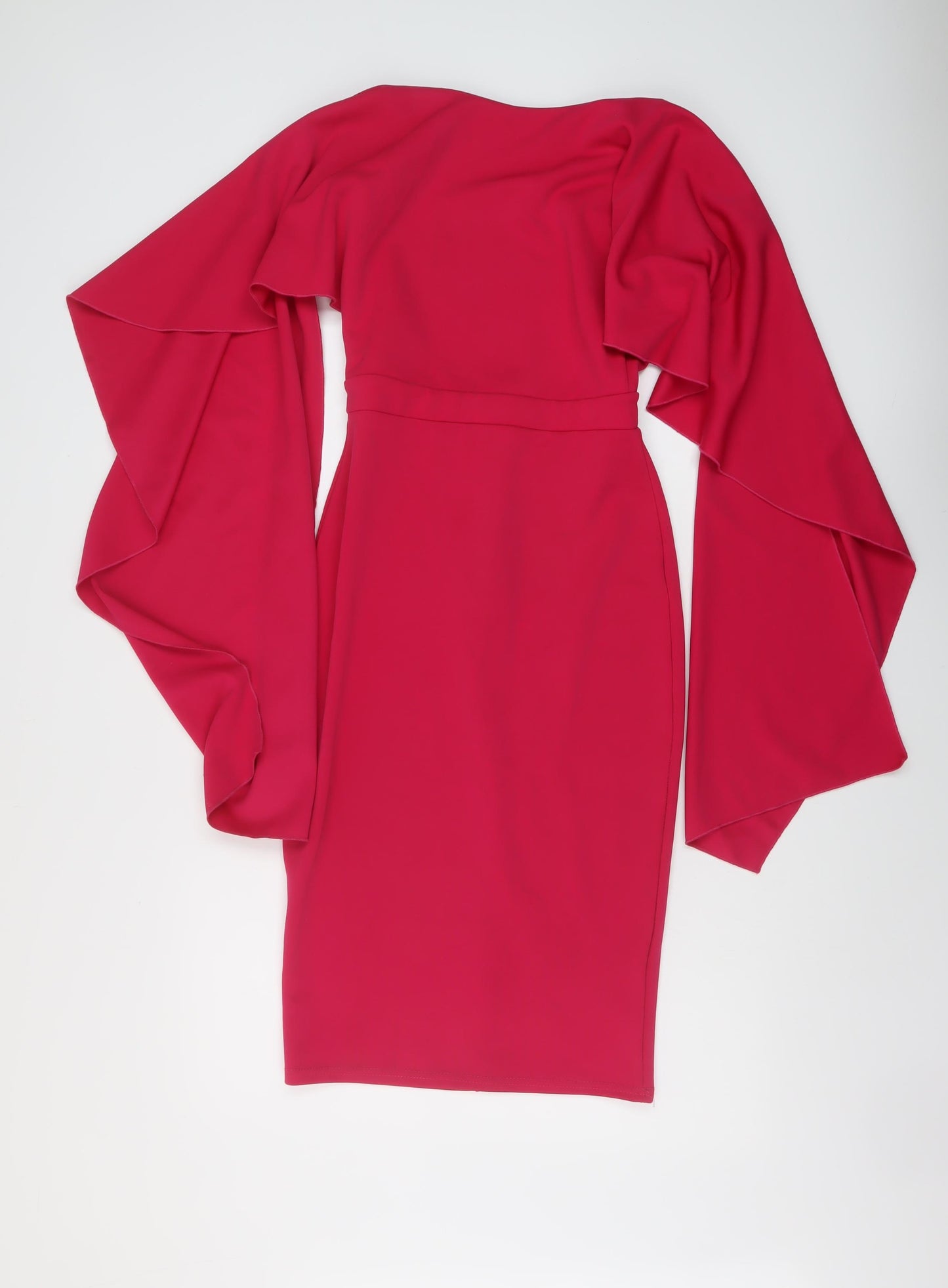 City Goddess Womens Pink Polyester Bodycon Size 8 Round Neck Zip
