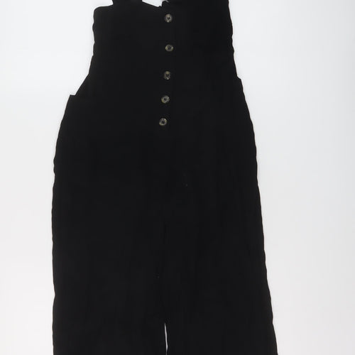 Hollister Womens Black Viscose Jumpsuit One-Piece Size XS Button