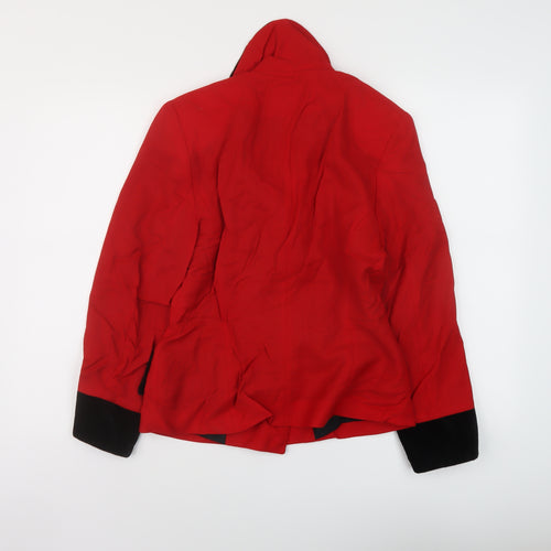 Michael Ambers Womens Red Jacket Size 10 Button