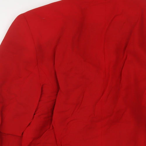 Michael Ambers Womens Red Jacket Size 10 Button