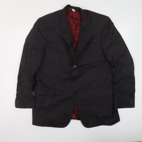 Austin Reed Mens Grey Striped Wool Jacket Suit Jacket Size 42 Regular