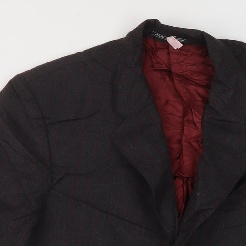 Austin Reed Mens Grey Striped Wool Jacket Suit Jacket Size 42 Regular