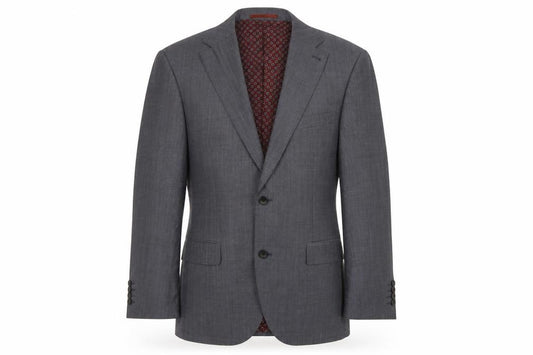 Front view of Next men’s grey wool jacket suit jacket, size 40, regular