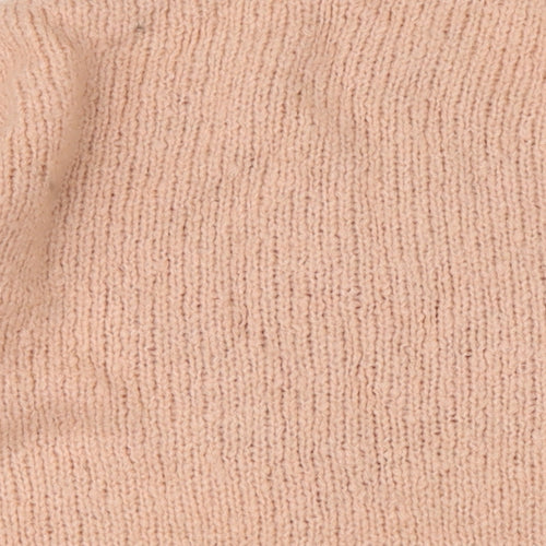 Monsoon Womens Pink Mock Neck Acrylic Pullover Jumper Size XL