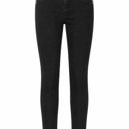 Denim & Co. Womens Black Cotton Skinny Jeans Size 8 L33 in Regular Button