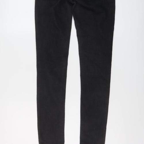 Denim & Co. Womens Black Cotton Skinny Jeans Size 8 L33 in Regular Button