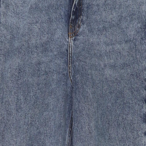 New Looj Womens Blue Cotton Mom Jeans Size 12 L26 in Regular Button