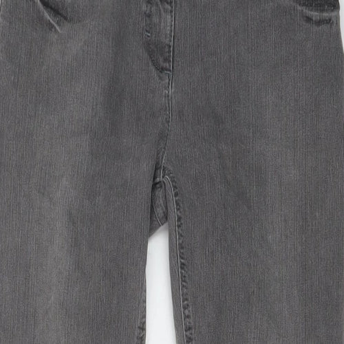 NEXT Womens Grey Cotton Skinny Jeans Size 10 L31 in Regular Button