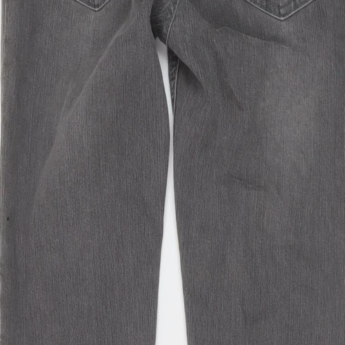 NEXT Womens Grey Cotton Skinny Jeans Size 10 L31 in Regular Button