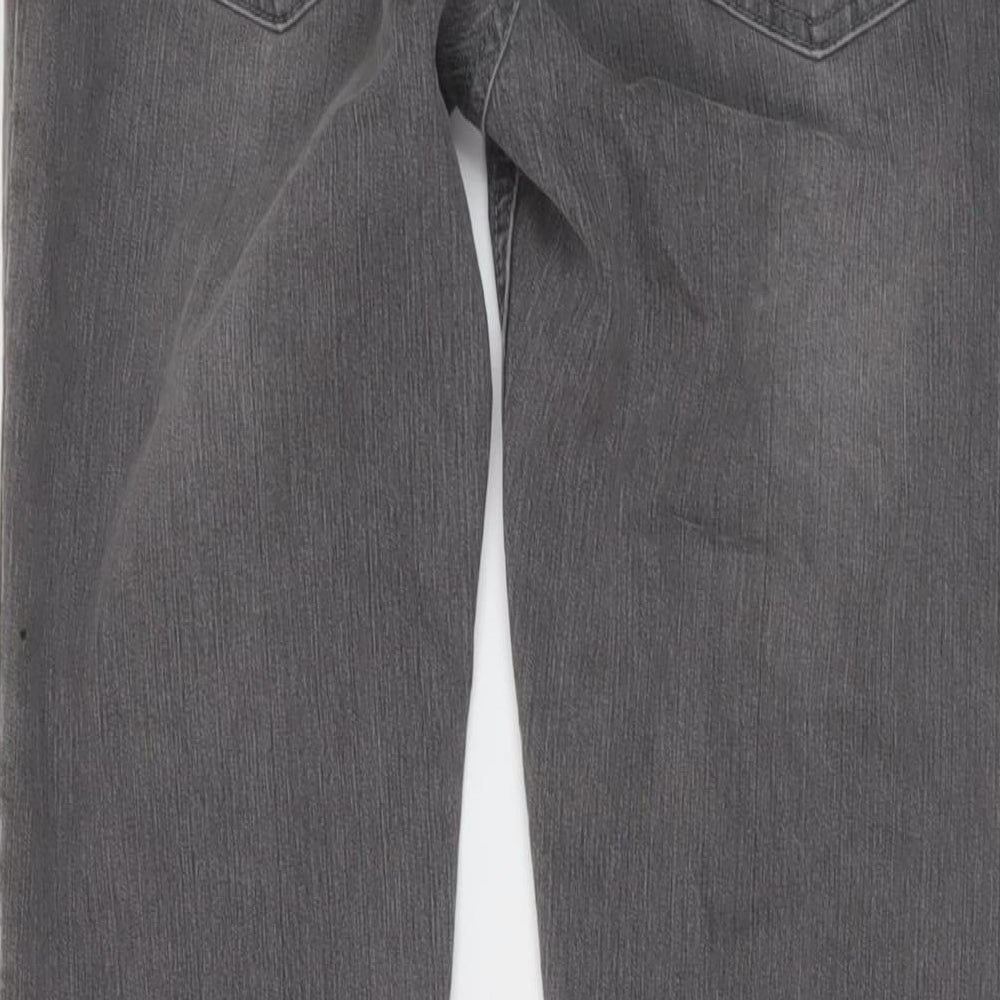 NEXT Womens Grey Cotton Skinny Jeans Size 10 L31 in Regular Button