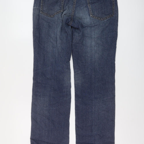 Gap Womens Blue Cotton Straight Jeans Size 8 L29 in Regular Button