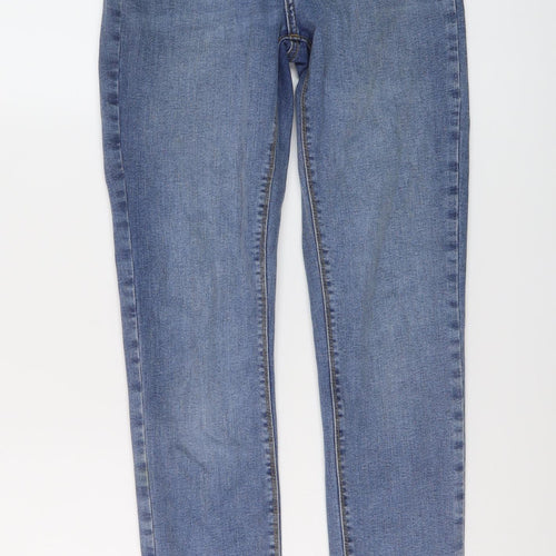 Denim & Co. Womens Blue Cotton Skinny Jeans Size 10 L30 in Regular Button
