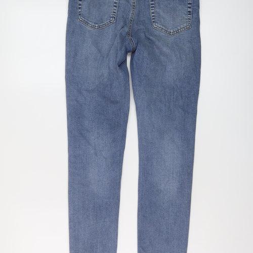 Denim & Co. Womens Blue Cotton Skinny Jeans Size 10 L30 in Regular Button