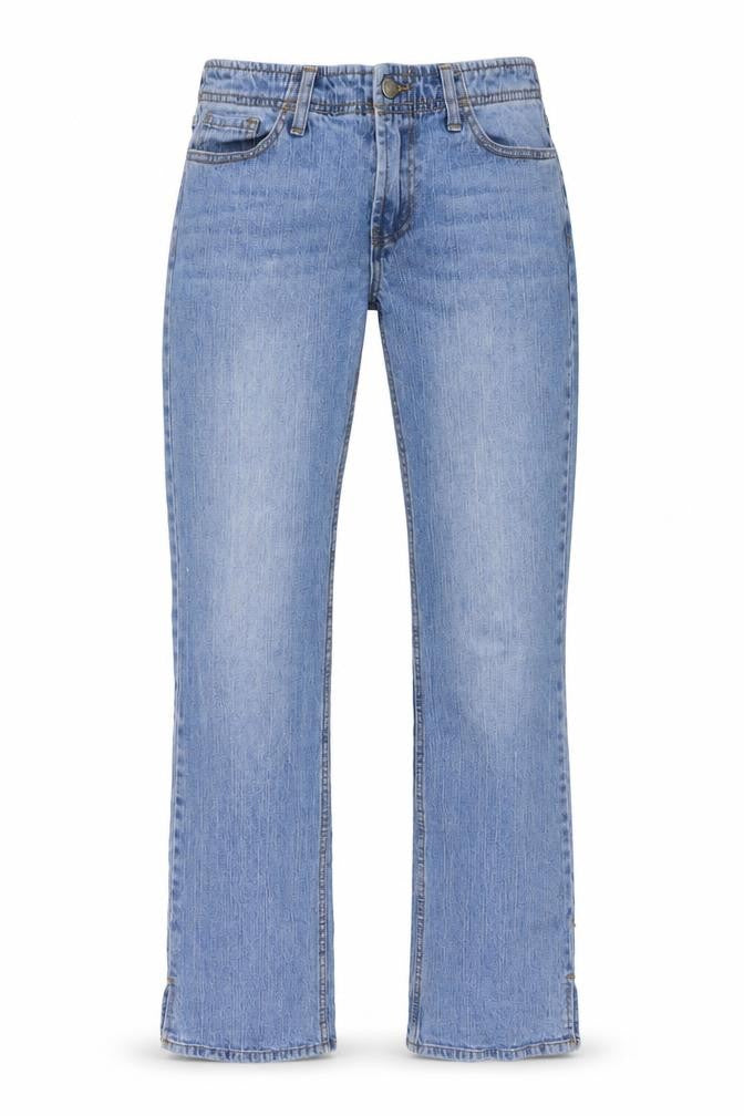 J. Galat Womens Blue Cotton Straight Jeans Size S L31 in Regular Button