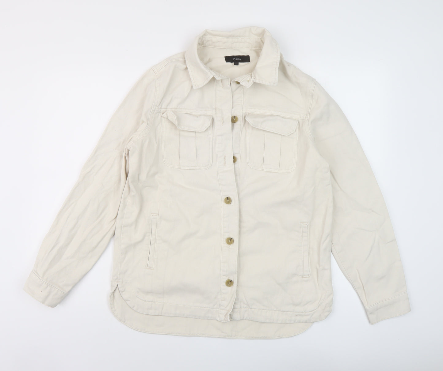 NEXT Womens Beige Jacket Size S Button