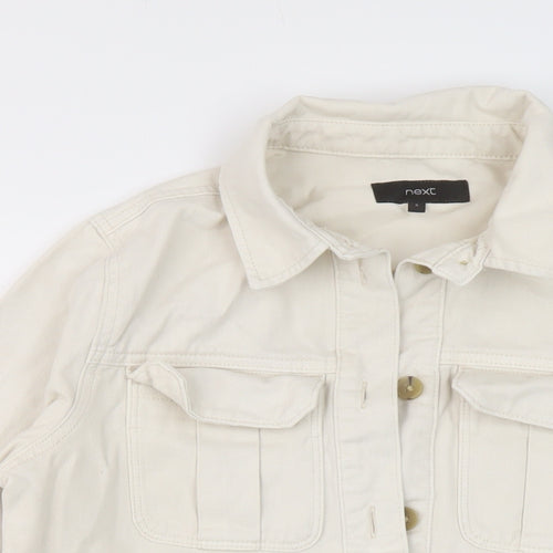 NEXT Womens Beige Jacket Size S Button