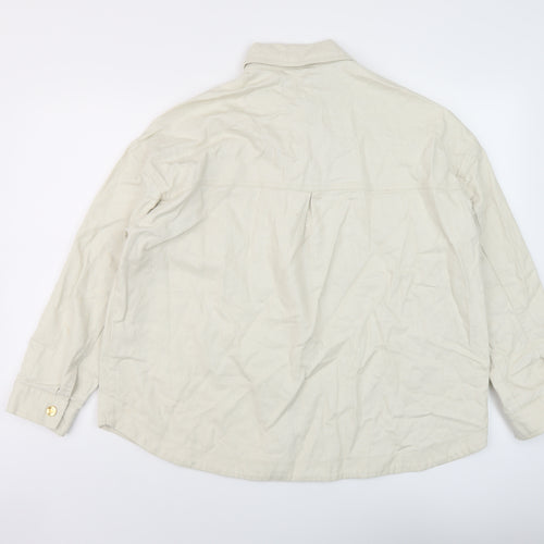 Zara Womens Beige Jacket Size S Snap