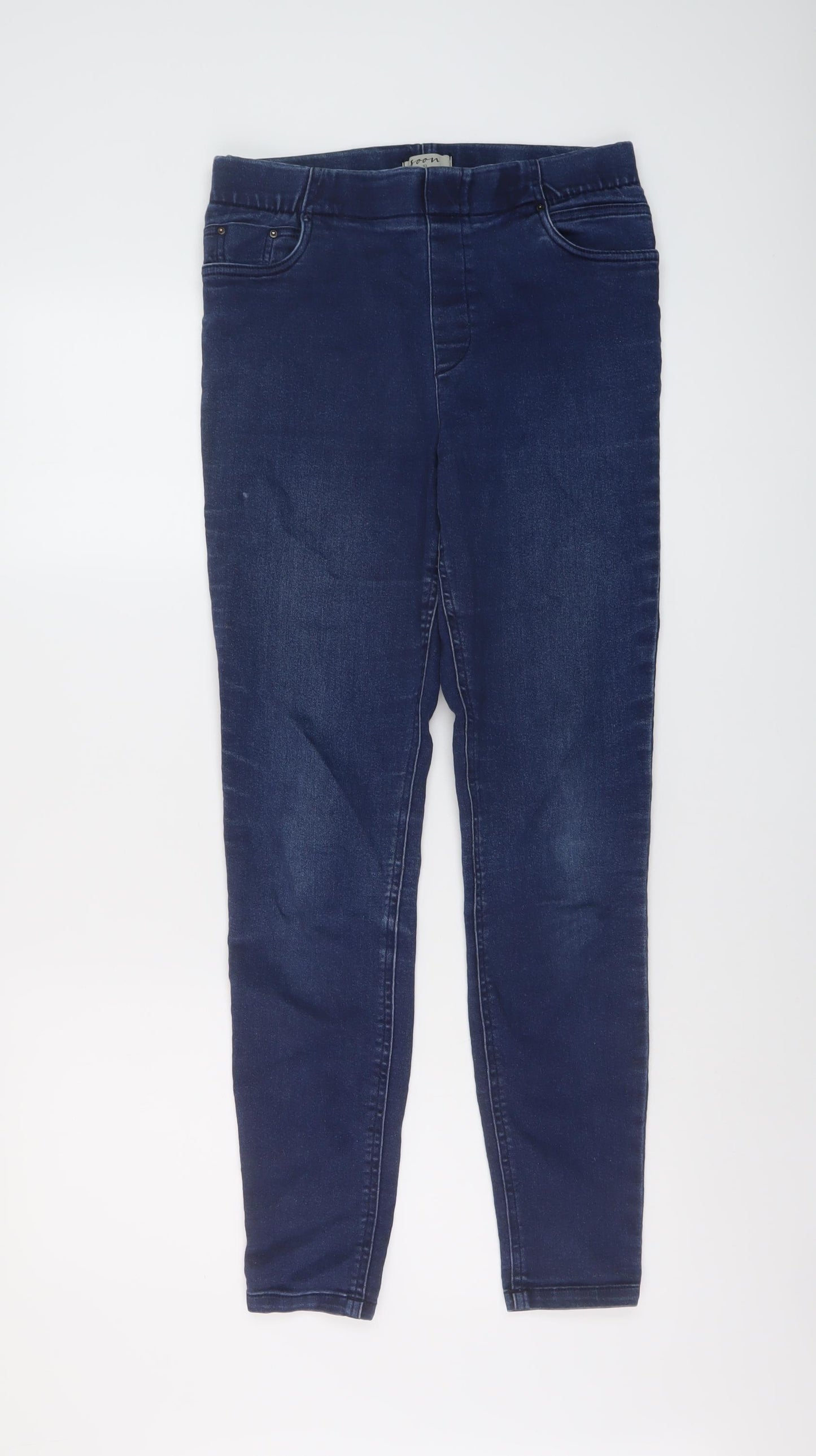 Soon Womens Black Cotton Jegging Jeans Size 10 L28 in Regular