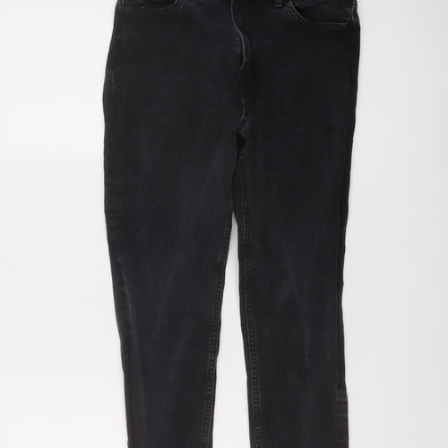 Marks and Spencer Womens Black Cotton Skinny Jeans Size 12 L26 in Regular Button