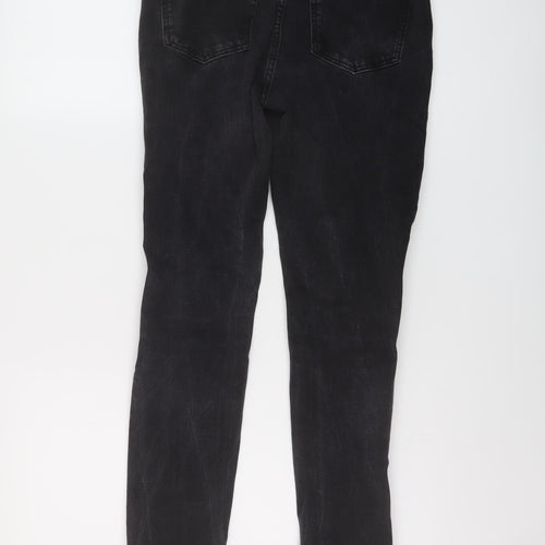 Marks and Spencer Womens Black Cotton Skinny Jeans Size 12 L26 in Regular Button