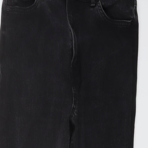 Marks and Spencer Womens Black Cotton Skinny Jeans Size 12 L26 in Regular Button
